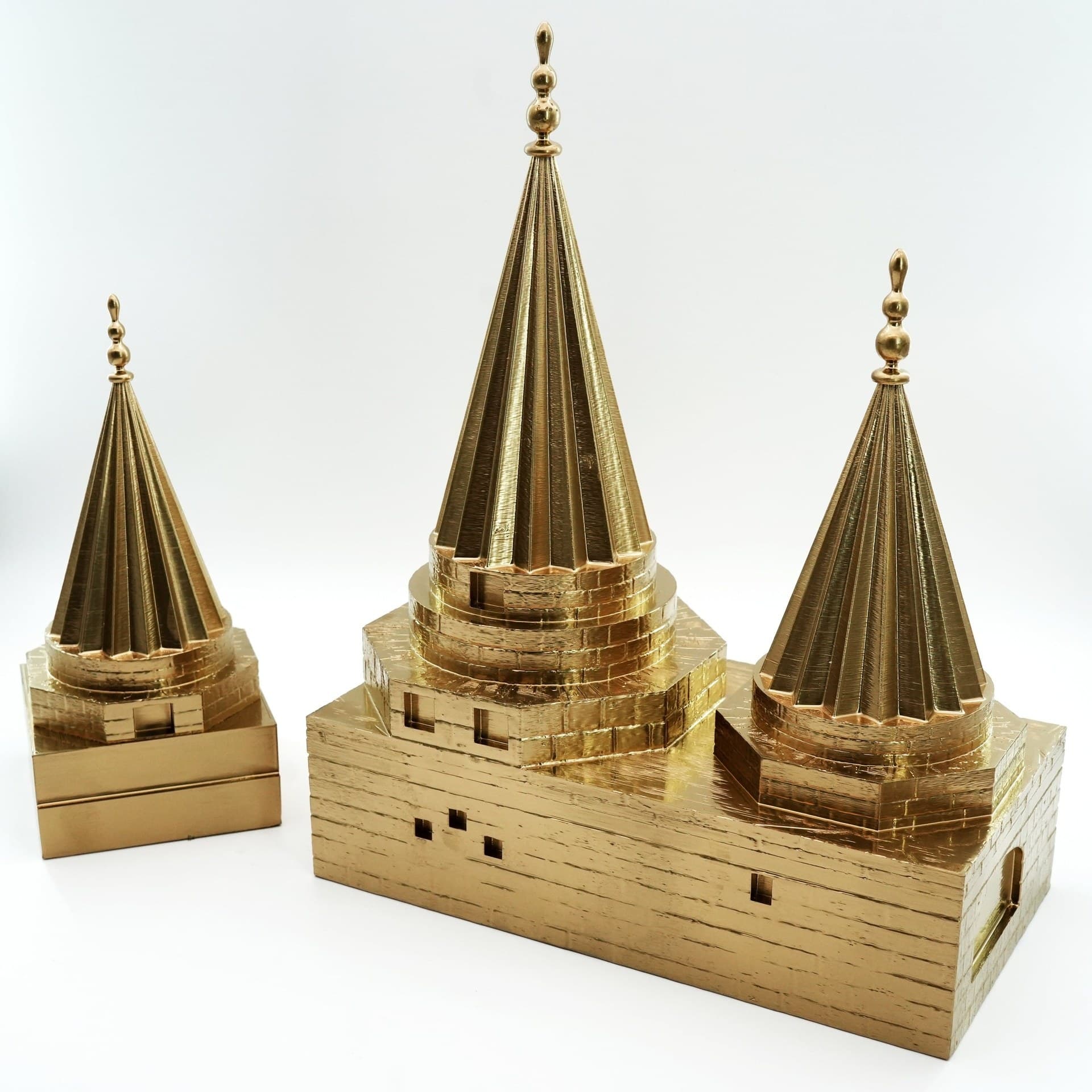 Lalish Modell 3 Tempel - Gold, ezidisches Symbol aus dem 3D-Drucker