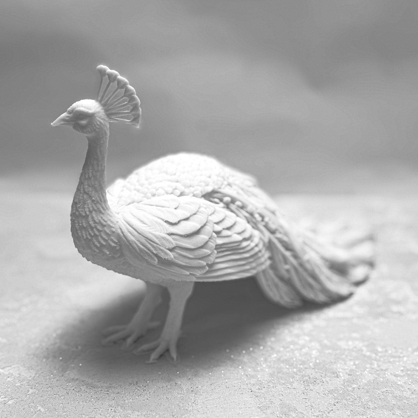 Pfau Weiß, ezidisches Symbol aus dem 3D-Drucker