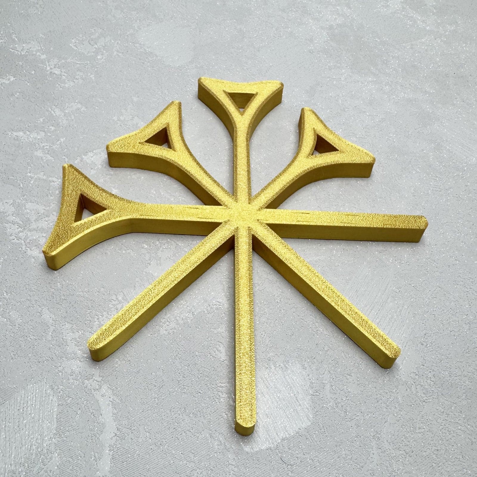 Dingir-Zeichen, ezidisches Symbol aus dem 3D-Drucker
